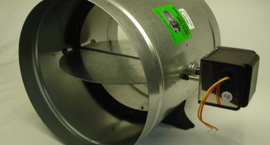 NSPRD Spring Return Round Damper, Durozone, 2 wire damper motor, 5 year warranty