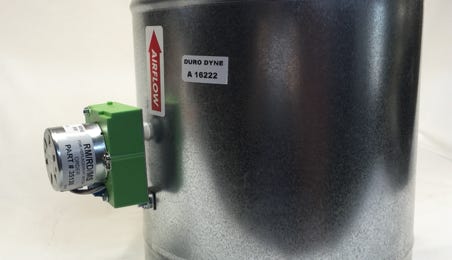 Durozone DRD Round Damper, HVAC, 3 wire damper motor, power conserving damper