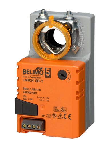 Belimo LMB24-3-T, orange damper motor, HVAC, commercial grade motor, shipping included, 5 year warranty, quiet motor