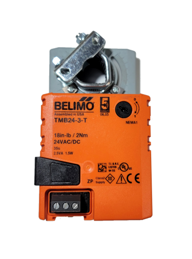 Belimo, orange damper motor, HVAC, commercial grade motor, shipping included, 5 year warranty, quiet motor, 35 Second Motor, Belimo TMB24-3-T 